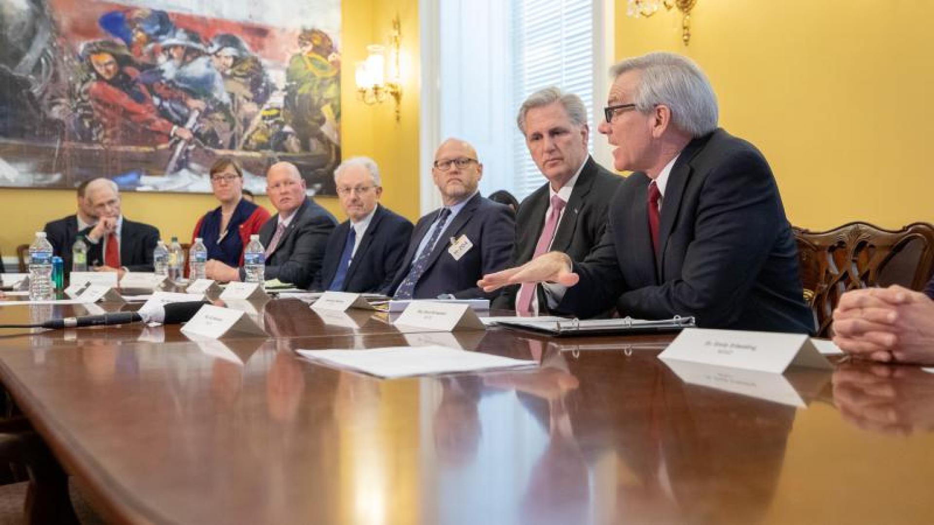 Members of Task Force at roundtable meeting